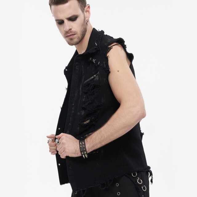 Devil Fashion Punk Jeansweste Anarchy XXL
