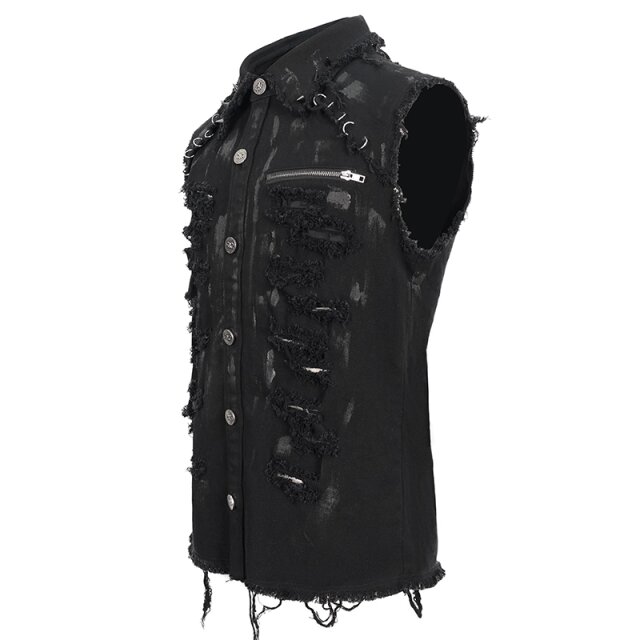Devil Fashion Punk Jeansweste Anarchy XXL