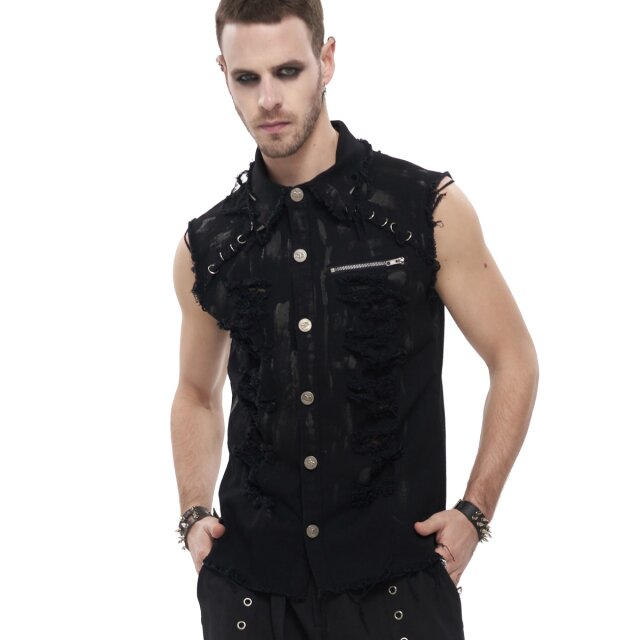 Devil Fashion Punk Jeansweste Anarchy XXL