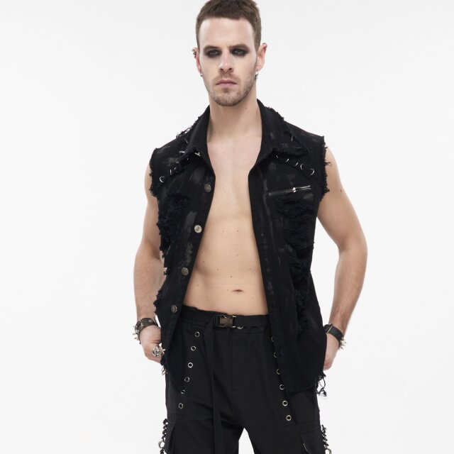 Devil Fashion Punk Jeansweste Anarchy XXL