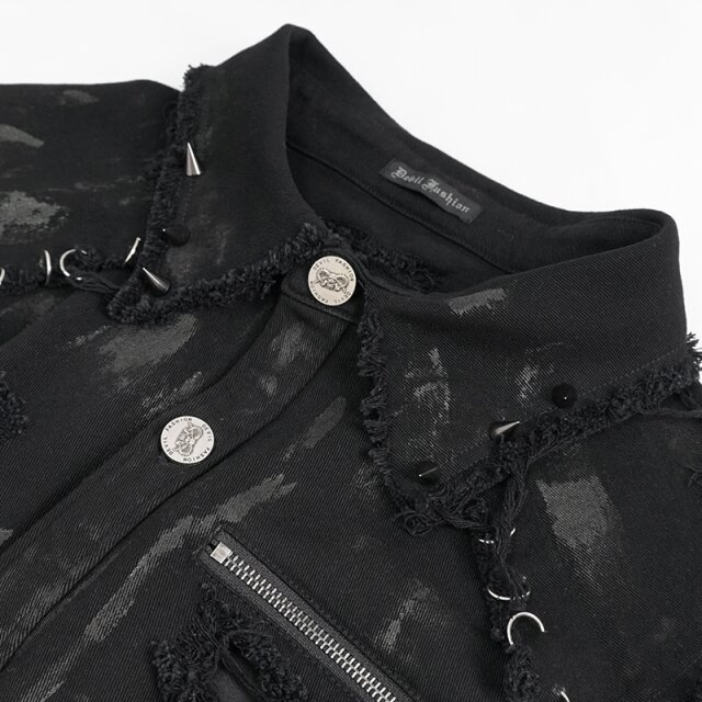 Devil Fashion Punk Denim Waistcoat Anarchy
