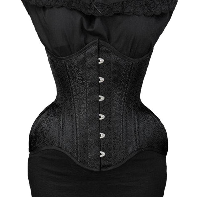 Restyle brocade underbust corset in dramatic hourglass...