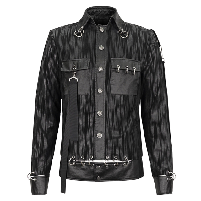 Devil Fashion Punk Jacket Lost with Piercing Rings