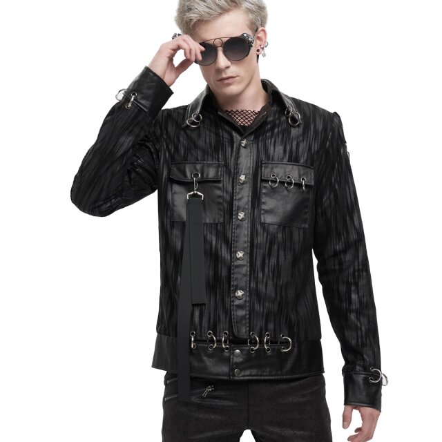 Devil Fashion Punk Jacke Lost mit Piercing-Ringen 4XL