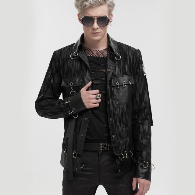 Devil Fashion Punk Jacke Lost mit Piercing-Ringen 4XL