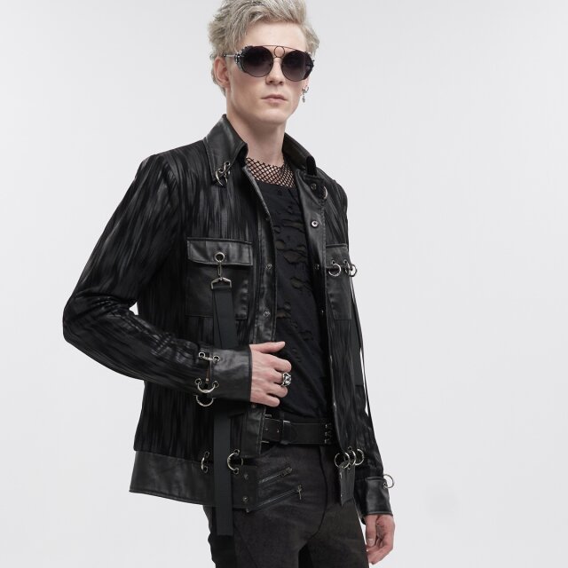 Devil Fashion Punk Jacke Lost mit Piercing-Ringen 4XL