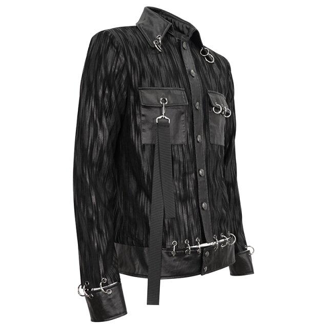 Devil Fashion Punk Jacke Lost mit Piercing-Ringen 4XL