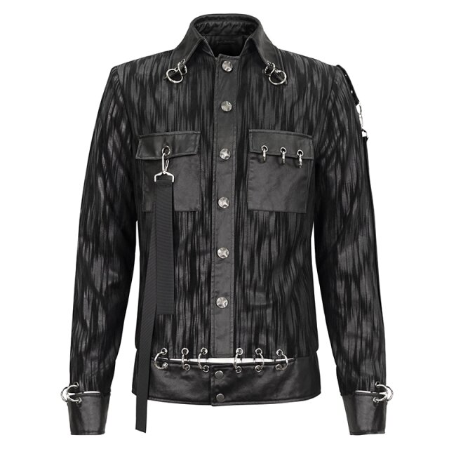 Devil Fashion Punk Jacke Lost mit Piercing-Ringen 4XL