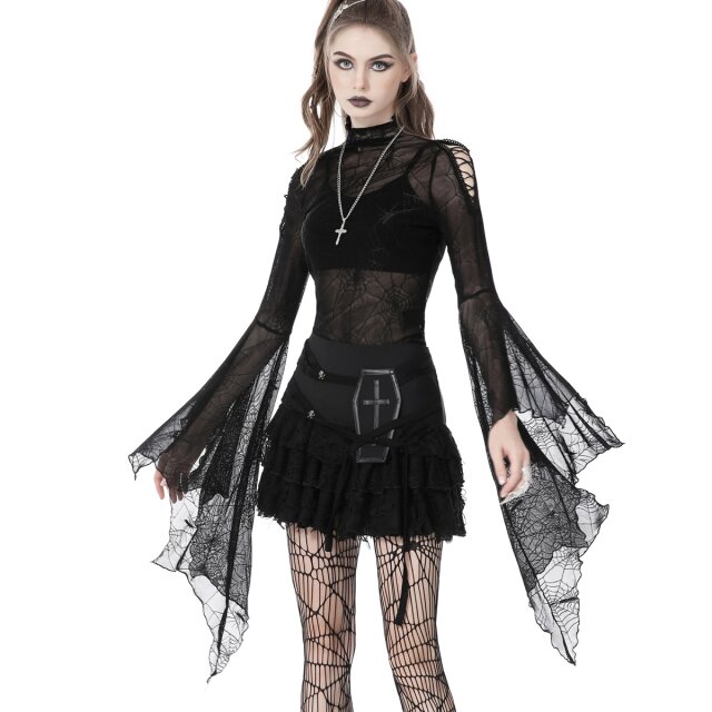 Dark In Love Spider Web Shirt Spiderella