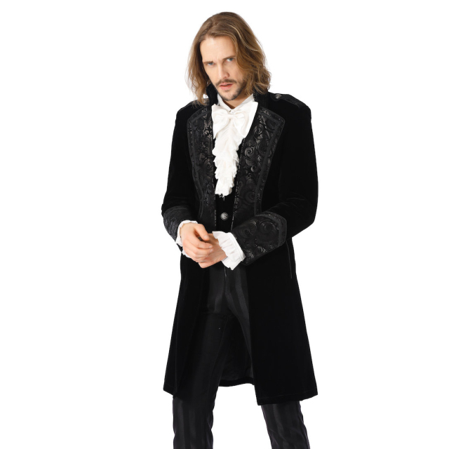Victorian uniform velvet frock coat Parzival - size: S