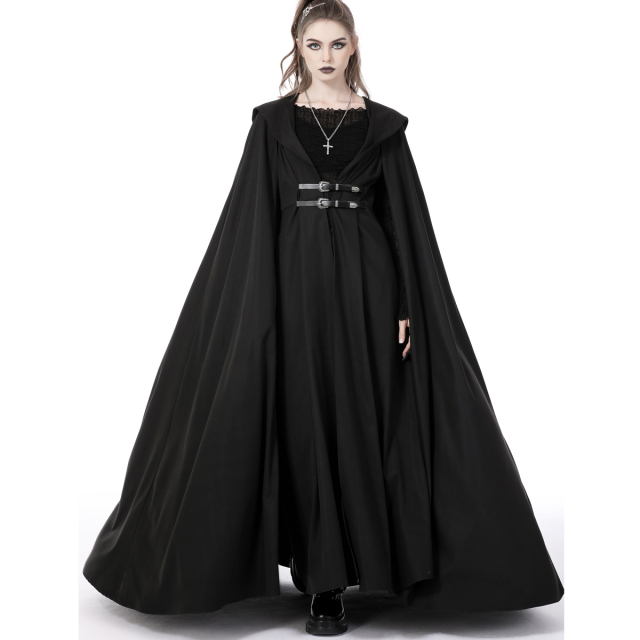 Ankle-length Cape Dark Trace with Hood