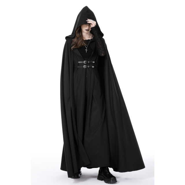 Ankle-length Cape Dark Trace with Hood
