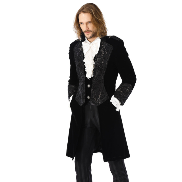 Victorian uniform velvet frock coat Parzival - size: L