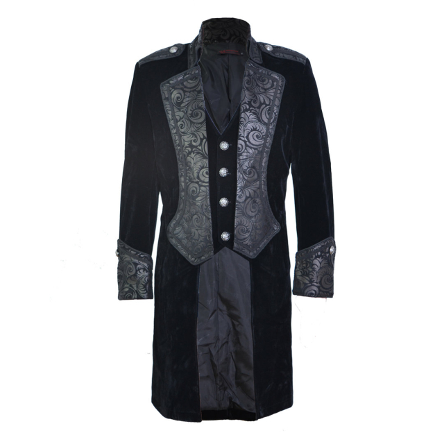 Viktorianischer Uniform-Samt-Gehrock Parzival - Größe: 3XL