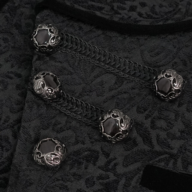 Devil Fashion Victorian Vest Lucius in Two Colour Options black