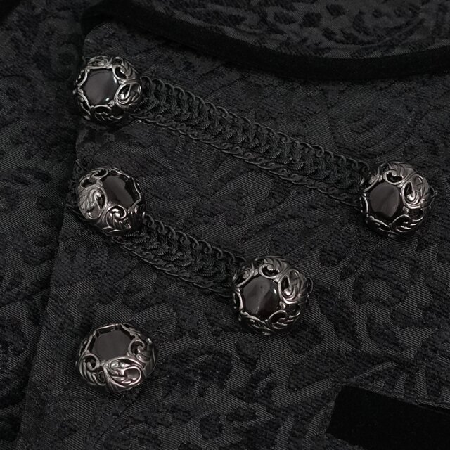 Devil Fashion viktorianische Weste Lucius in zwei Farb-Optionen schwarz 3XL