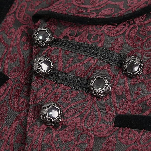 Devil Fashion Victorian Vest Lucius in Two Colour Options red-black