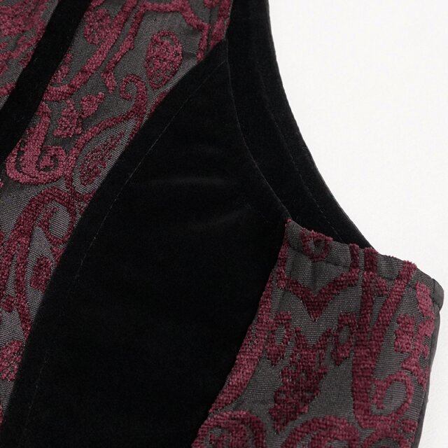 Devil Fashion viktorianische Weste Lucius in zwei Farb-Optionen rot-schwarz 4XL