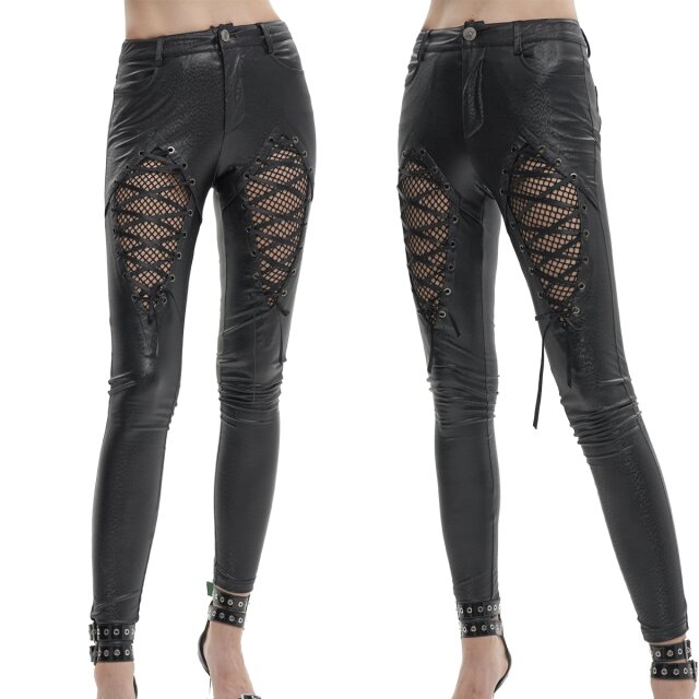 Devil Fashion skinny Kunstlederhose (PT200) im...