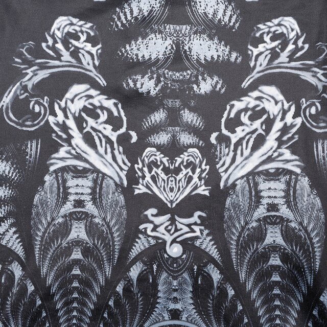 PUNK RAVE Maxikleid Placebo mit Skelett-Print M-L