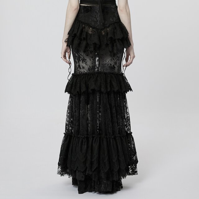 Transparenter Victorian Goth Volantrock Ghoul Chronicals S