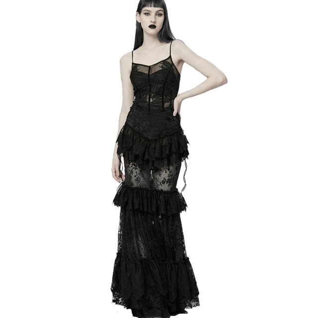 Transparenter Victorian Goth Volantrock Ghoul Chronicals S
