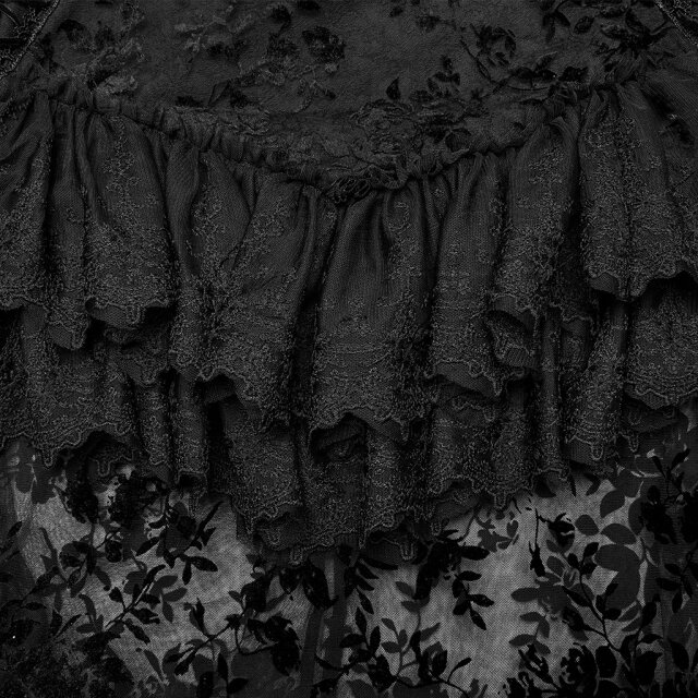 Transparenter Victorian Goth Volantrock Ghoul Chronicals S