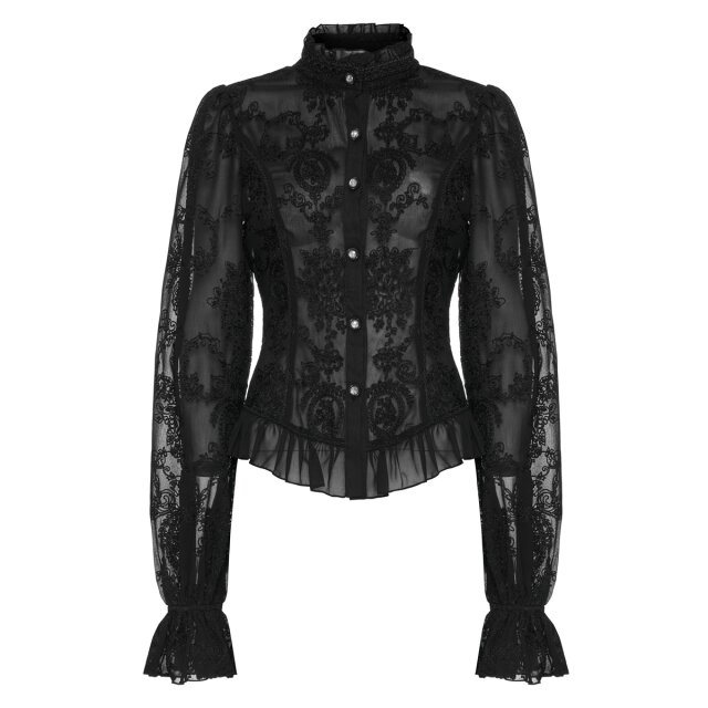 Punk Rave bestickte Chiffon Bluse Vertigo XL