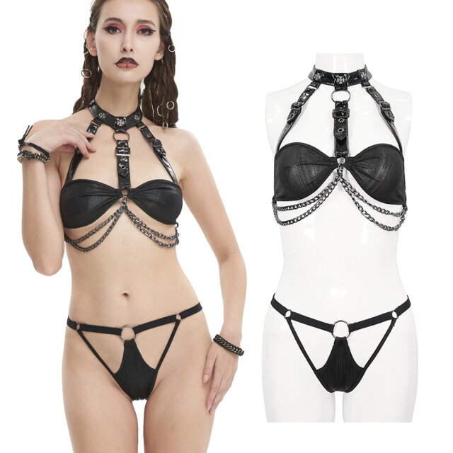 Devil Fashion Lingerie- / BH-Set (SX014) aus Bandeau-Top...