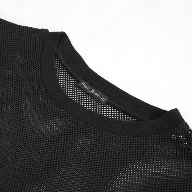 Black Short Sleeve Mesh Shirt