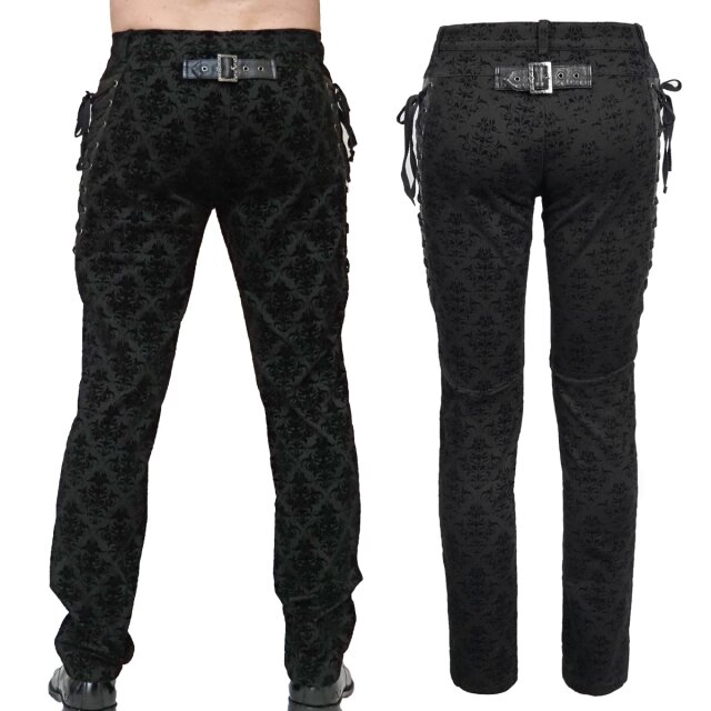 Gothic Stretch Jeans Bite Tonight mit Ornamenten S