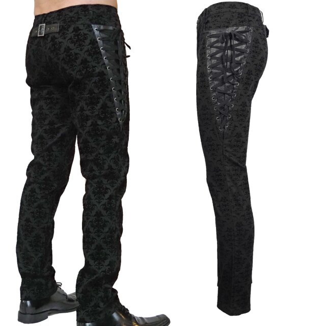 Gothic Stretch Jeans Bite Tonight mit Ornamenten XL