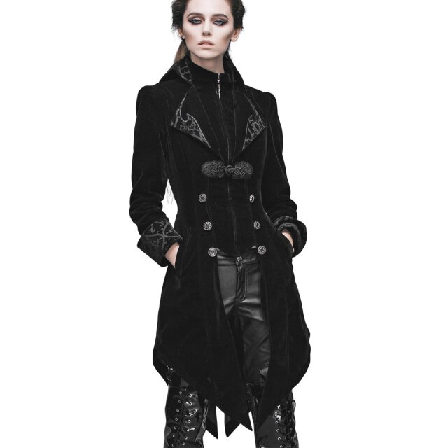 Damen Gothic-Samtgehrock Virginia L