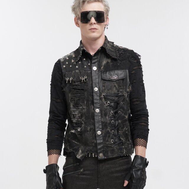 Punk Denim Weste Crusher L