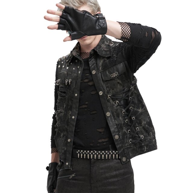 Punk Denim Weste Crusher L
