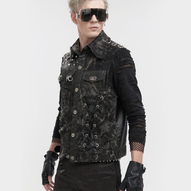 Punk Denim Weste Crusher L