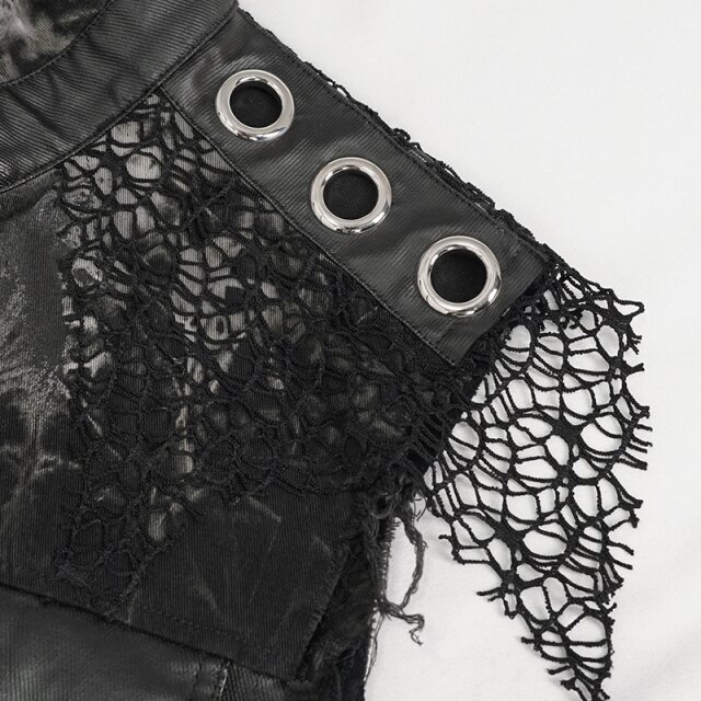 Punk Denim Waistcoat Crusher