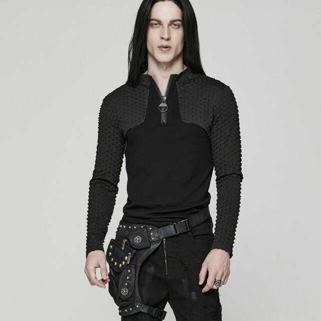 Punk Rave Cyber Tech-Wear Shirt Blackout