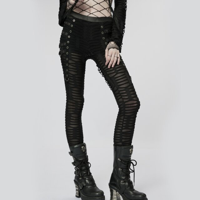 Punk Rave Fetzenleggings Heartless