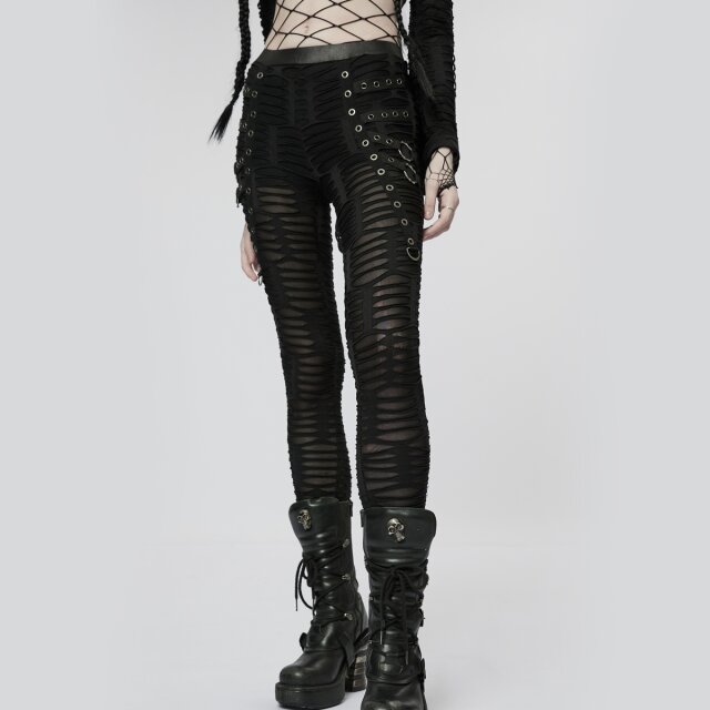 Punk Rave Fetzenleggings Heartless