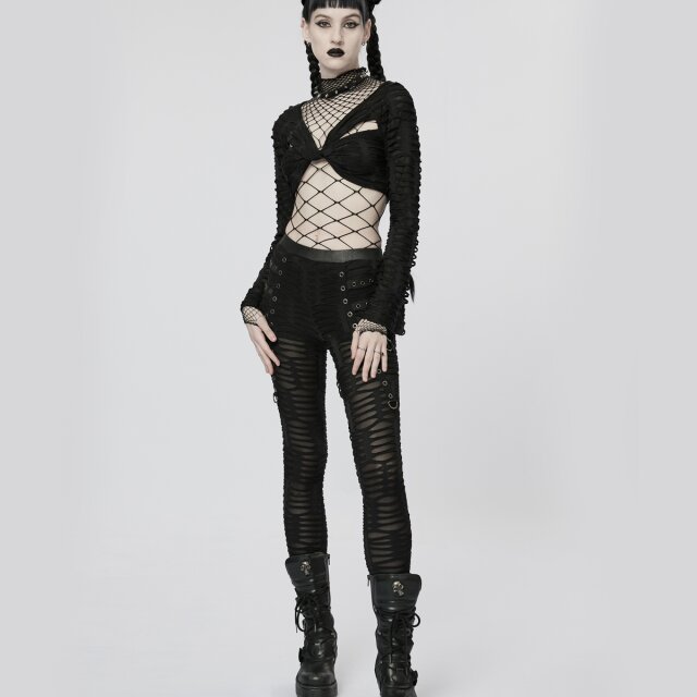 Punk Rave Fetzenleggings Heartless