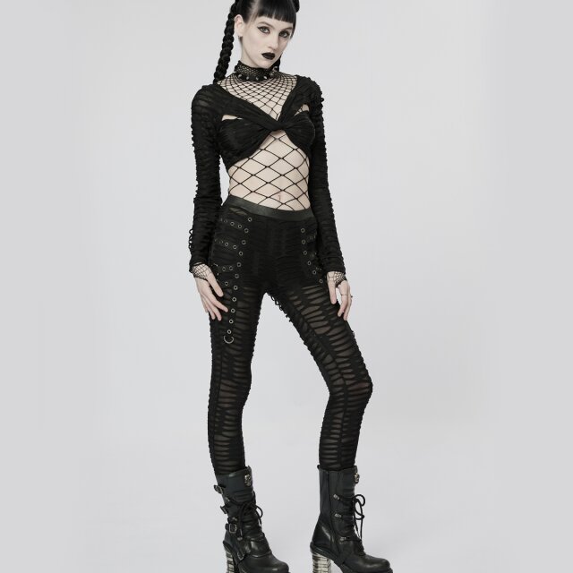 Punk Rave Fetzenleggings Heartless