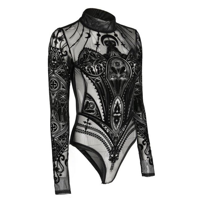 Restyle Mesh Bodysuit "Cathedral Corset"