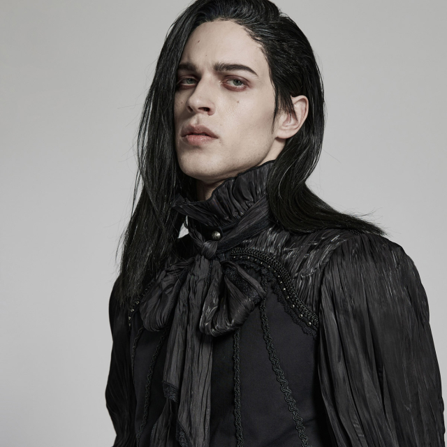 Victorian Goth Shirt Nosferatu with Bow Tie