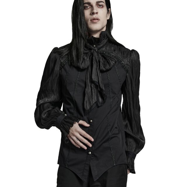 Victorian Goth Shirt Nosferatu with Bow Tie