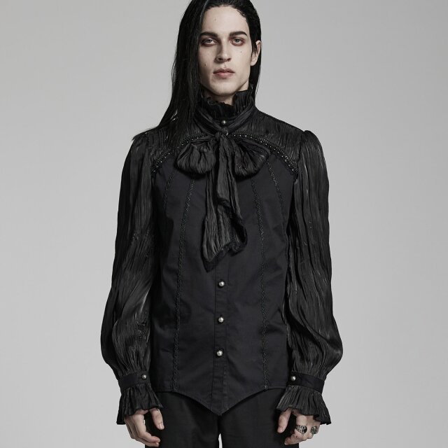 Victorian Goth Shirt Nosferatu with Bow Tie