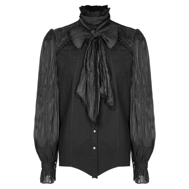 Victorian Goth Shirt Nosferatu with Bow Tie