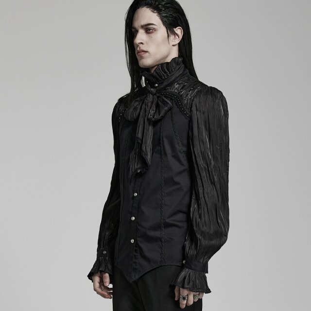 Victorian Goth Shirt Nosferatu with Bow Tie