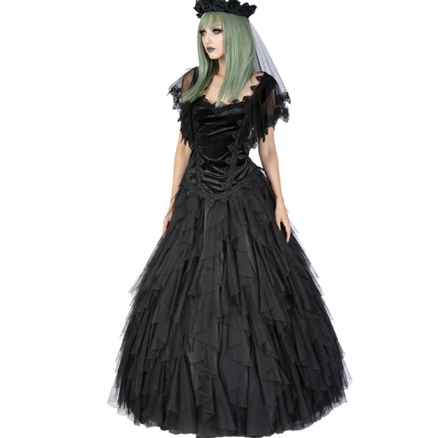 SINISTER Langer viktorianischer Rock Lacrima 6XL