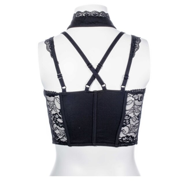 Romantisches Bralette Seraphina mit Stehkragen L